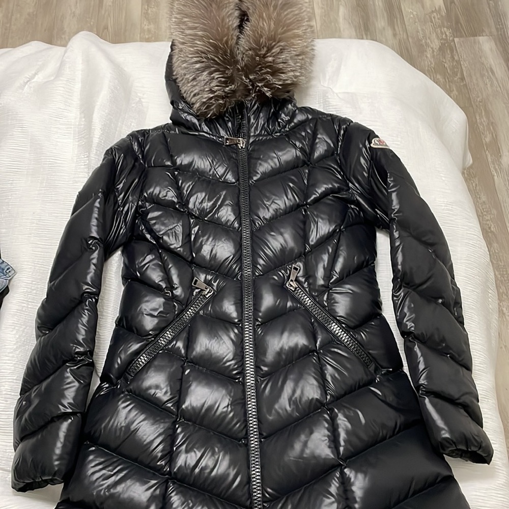 MONCLER Black Down Fulmarus Coat